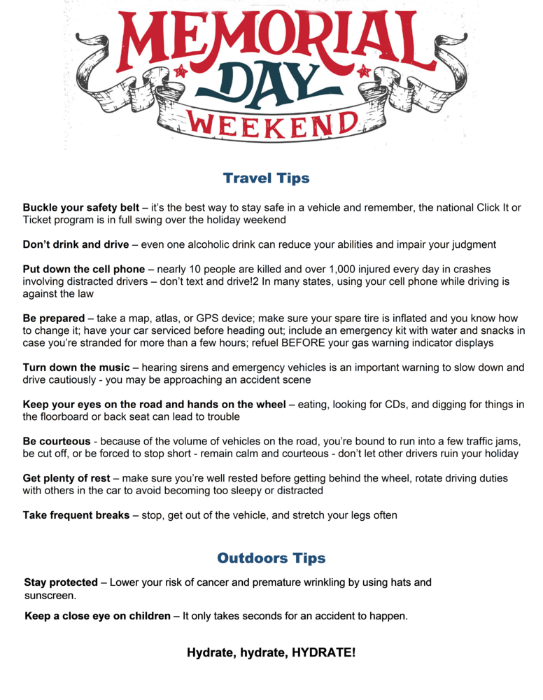 View Message Have A Safe And Happy Memorial Day Weekend 2019 05 24