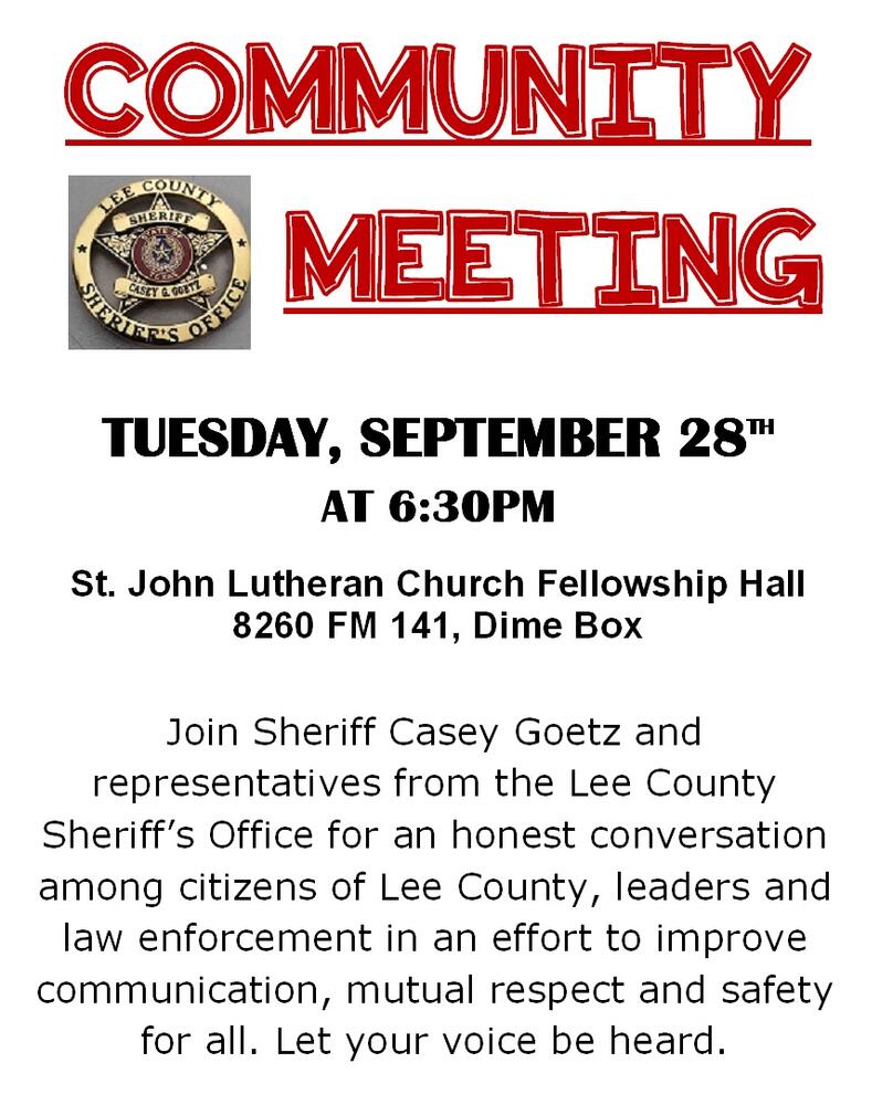 Community Meeting set for Tuesday, September 28th (09/28/2021) - Press ...